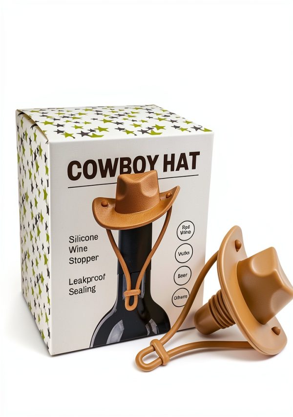 Cowboy Hat Silicone Wine Stoppers Pandahero Bar Tool Brown Seal-2