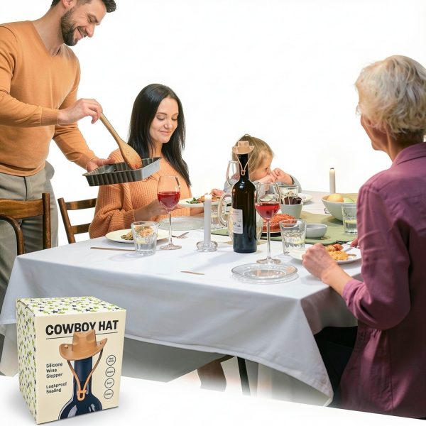 Cowboy Hat Silicone Wine Stoppers Pandahero Bar Tool Brown Seal-5