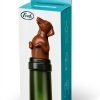 Wine Stopper Genuine Fred Silicone Dog Design 3 Inch Brown-5