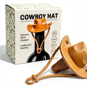 Cowboy Hat Silicone Wine Stoppers Pandahero Bar Tool Brown Seal-0