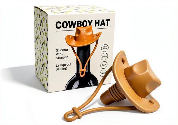 Cowboy Hat Silicone Wine Stoppers Pandahero Bar Tool Brown Seal-0